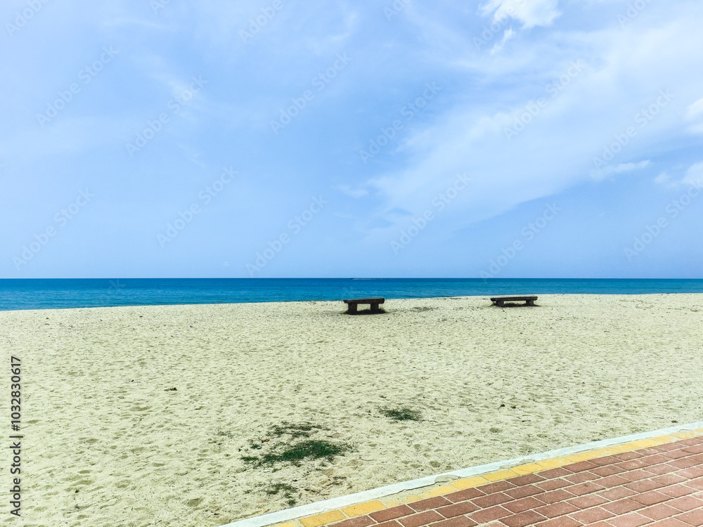 Terengganu, Malaysia. October 17, 2024. Batu Buruk Beach or Pantai Batu Burok is one of the popular stretch of beach in Kuala Terengganu where locals go to during the weekends and in the evening Terengganu, Malaysia. October 17, 2024. Batu Buruk Beach or Pantai Batu Burok is one of the popular stretch of beach in Kuala Terengganu where locals go to during the weekends and in the evening