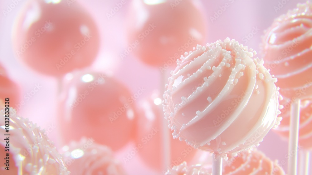 Exquisite Close-Up of Colorful and Intricately Designed Cake Pop with Glossy Finish Exquisite Close-Up of Colorful and Intricately Designed Cake Pop with Glossy Finish