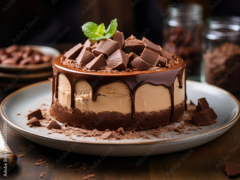 chocolate cake on a plate