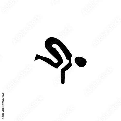 crow pose bakasana yoga glyph icon vector. crow pose bakasana yoga sign. isolated symbol illustration