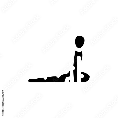 pigeon pose eka pada rajakapotasana yoga glyph icon vector. pigeon pose eka pada rajakapotasana yoga sign. isolated symbol illustration