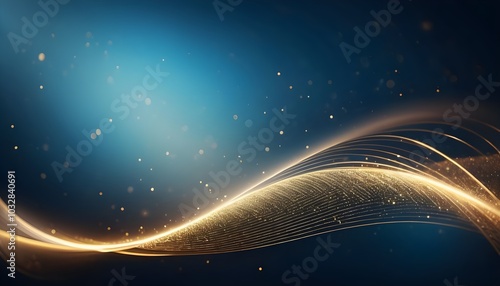 abstract Elegant blue-white-purple background with golden lines decoration
