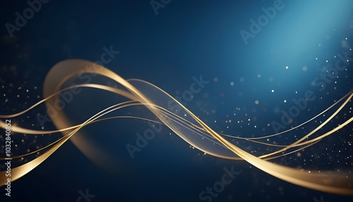 abstract Elegant blue-white-purple background with golden lines decoration