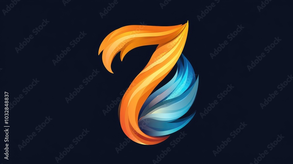 Elegant Number 7 Logo Design Elegant Number 7 Logo Design