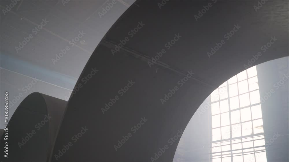 Metal sheet bending machine shaping metal. Metal sheet bending machine shaping metal.
