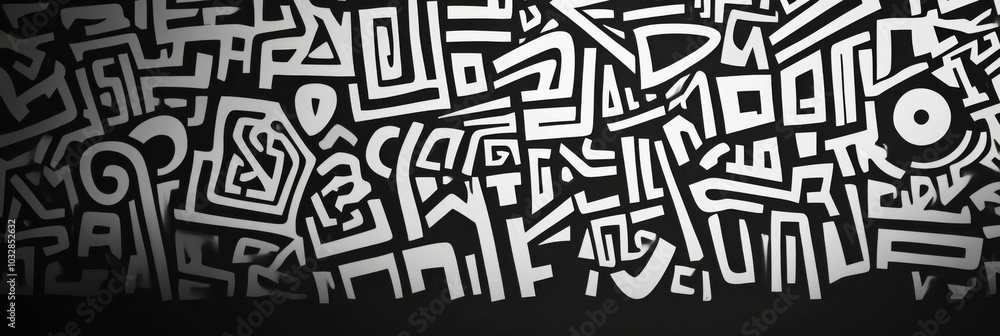 Abstract background with hieroglyphs. The chaotic arrangement of lines. Plain monochromatic pattern Abstract background with hieroglyphs. The chaotic arrangement of lines. Plain monochromatic pattern