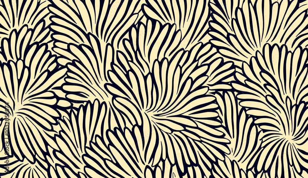 An abstract ornamental pattern featuring golden snowflakes on a dark blue background. This ornament can be used for decorations, wallpaper, gift paper, and to create souvenirs for the New Year's An abstract ornamental pattern featuring golden snowflakes on a dark blue background. This ornament can be used for decorations, wallpaper, gift paper, and to create souvenirs for the New Year's