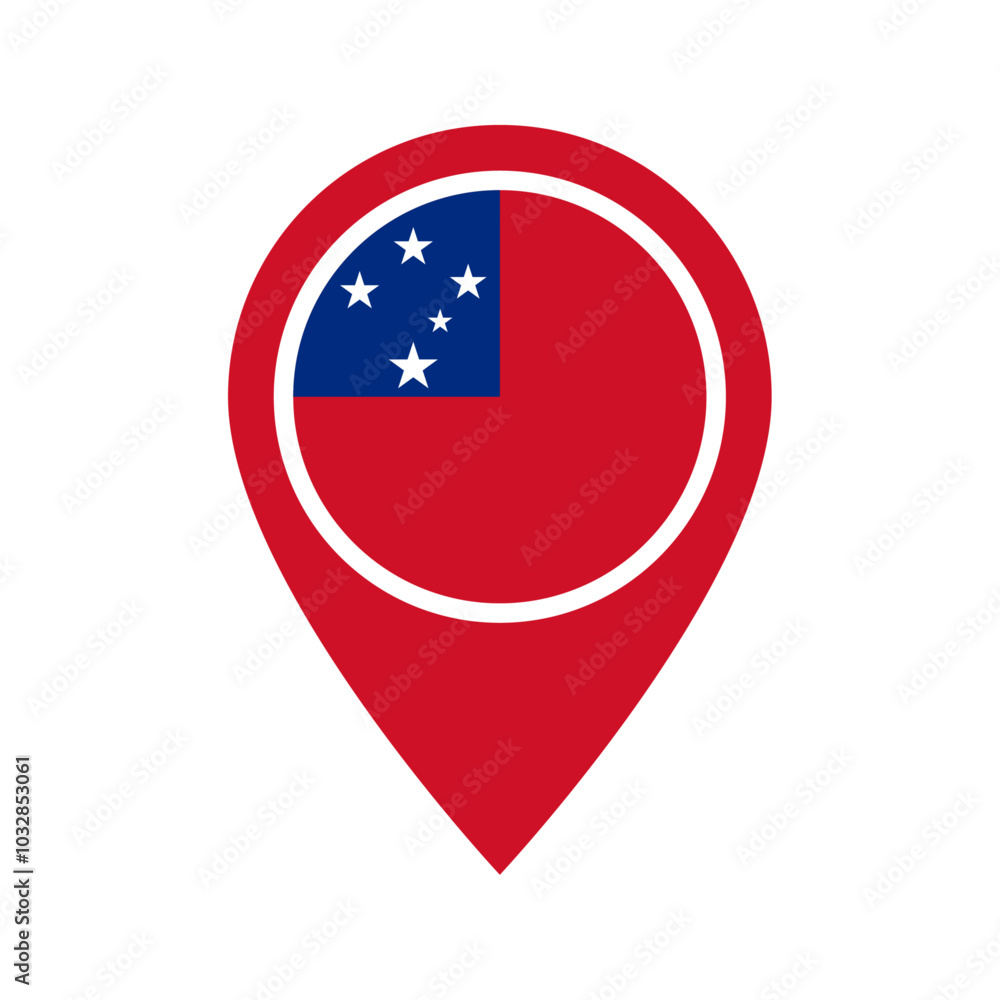 Samoa flag location icon Samoa flag location icon
