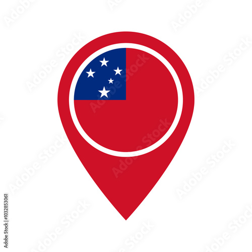 Samoa flag location icon Free Download Samoa flag location icon - GFXLoad