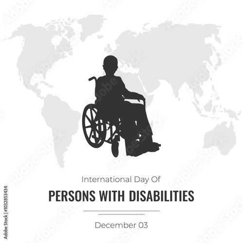 World Disability Day.International Day of  Persons with Disabilities.Vector illustration.