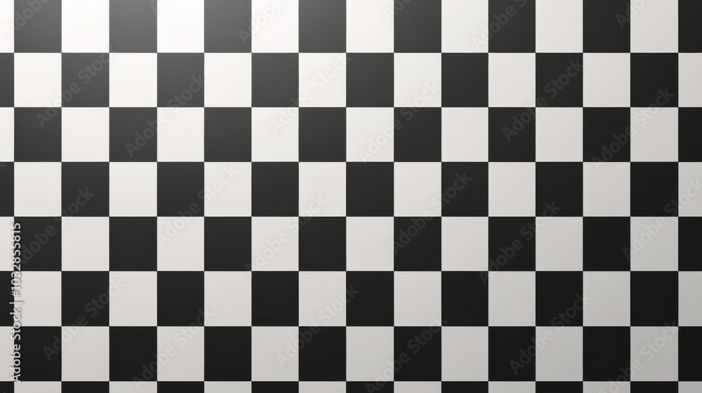 Fototapeta premium Black and white checker pattern, checkered chessboard