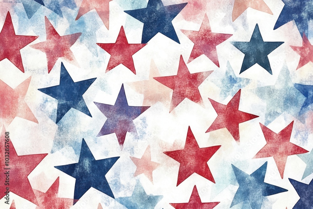 A background of stars in red, white, and blue with the American flag patterned on it celebrates America's colors and symbols Generative AI A background of stars in red, white, and blue with the American flag patterned on it celebrates America's colors and symbols Generative AI