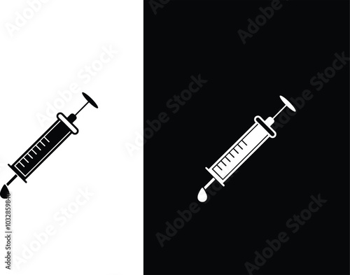 Injection icon vector on white background.