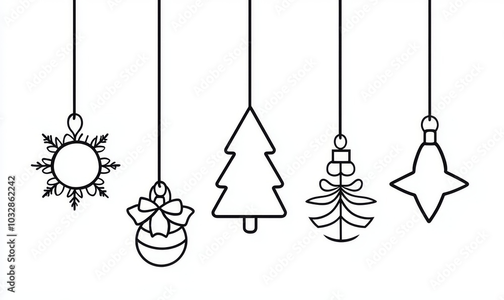 Modern illustration isolated on white background of hand-drawn Christmas balls doodle. New Year decoration in sketch style. Modern illustration isolated on white background of hand-drawn Christmas balls doodle. New Year decoration in sketch style.