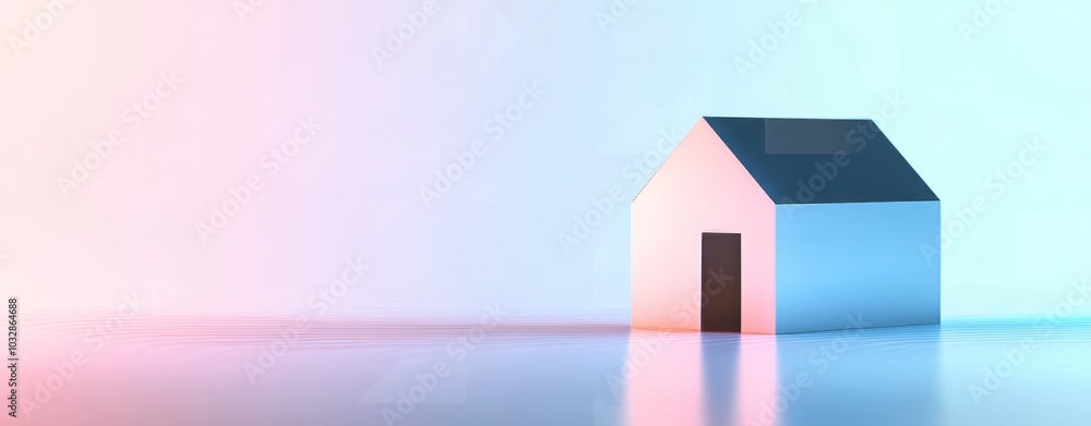 Concept of intelligent, smart home and Wi-Fi house isolated on a light background. Concept of intelligent, smart home and Wi-Fi house isolated on a light background.