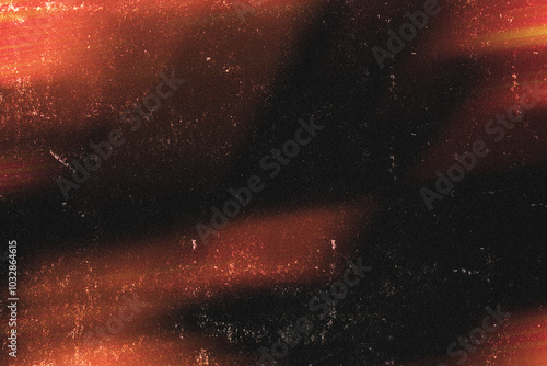 Lens Optical Flare Glare Grunge Scratches and Dust Film Noise Grain Overlay Red Effect Vintage Retro Abstract Bokeh and Light Leaks with Retro Camera Defocused Blur. Screen Overlay Mode for Photo edit