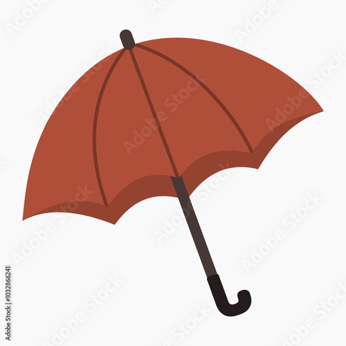 Red umbrella vector illustration isolated on white background