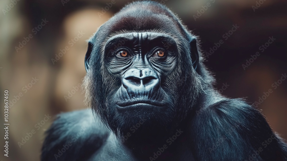 Obraz premium portrait of a black gorilla