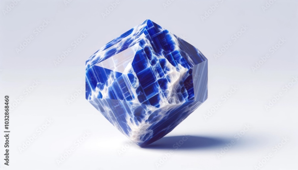 Blue Crystal Abstract Geometric Shape Blue Crystal Abstract Geometric Shape