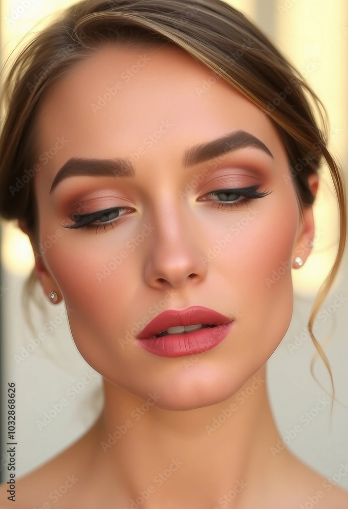 A captivating image of a woman with striking blue eyes, highlighting expertly applied makeup and a soft beige scarf, capturing elegance and sophistication.
A captivating image of a woman with striking blue eyes, highlighting expertly applied makeup and a soft beige scarf, capturing elegance and sophistication.
