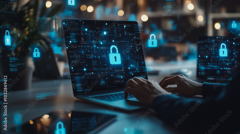 abstract innovative cyber security network, using interconnected nodes to represent partnerships abstract innovative cyber security network, using interconnected nodes to represent partnerships