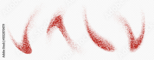 Chili powder splash, dried pepper explosion, flying spicy paprika burst, dynamic seasoning splatter. Vector illustration.