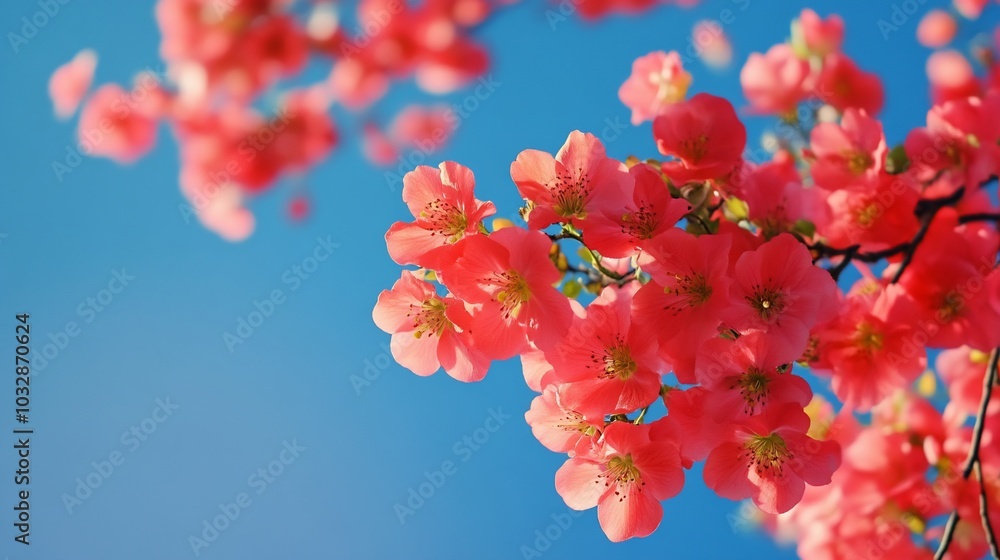 A close-up of delicate pink blossoms against a bright blue sky, symbolizing the beauty and fragility of spring. A close-up of delicate pink blossoms against a bright blue sky, symbolizing the beauty and fragility of spring.