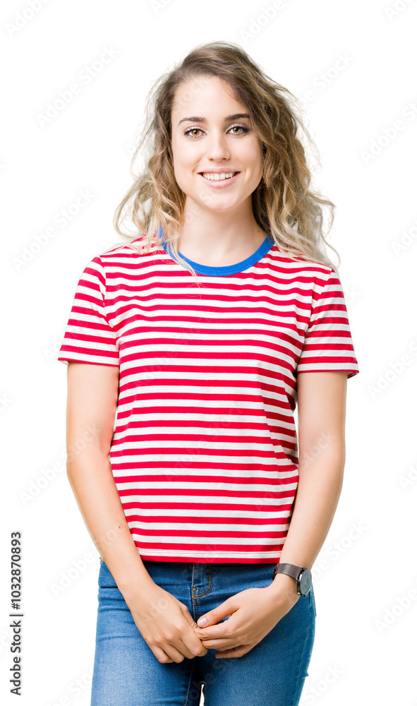 Beautiful young blonde woman over isolated background with a happy and cool smile on face. Lucky person. Beautiful young blonde woman over isolated background with a happy and cool smile on face. Lucky person.