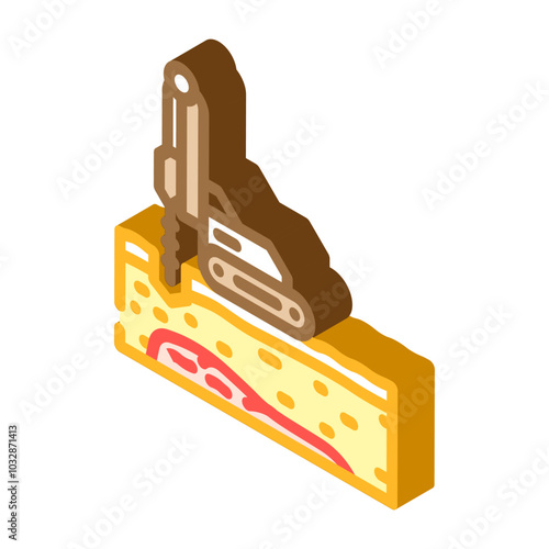 drilling geothermal energy isometric icon vector. drilling geothermal energy sign. isolated symbol illustration