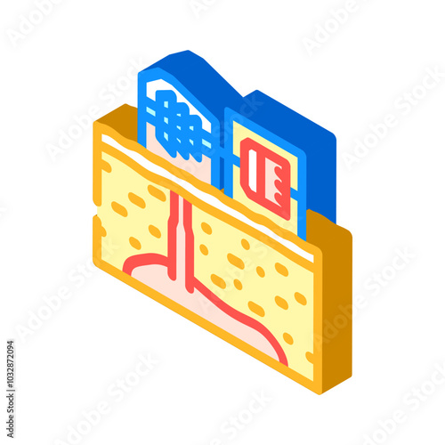 turbine geothermal energy isometric icon vector. turbine geothermal energy sign. isolated symbol illustration