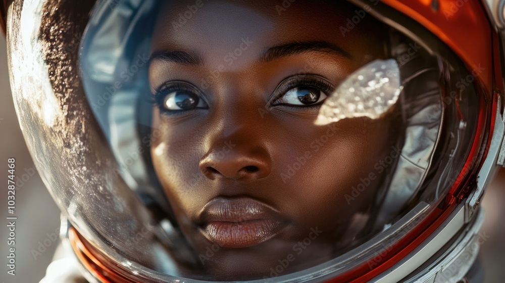 Astronaut Portrait in Space Helmet Astronaut Portrait in Space Helmet