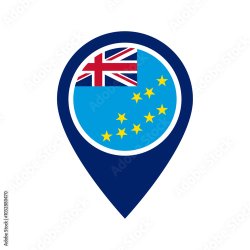 Tuvalu flag location icon Free Download Tuvalu flag location icon - GFXLoad