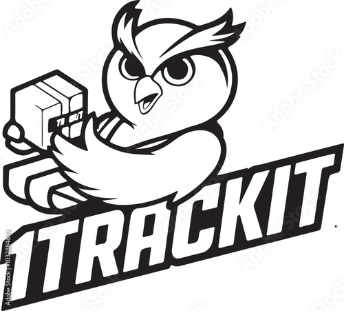  cheerfully delivery owl illustration art.