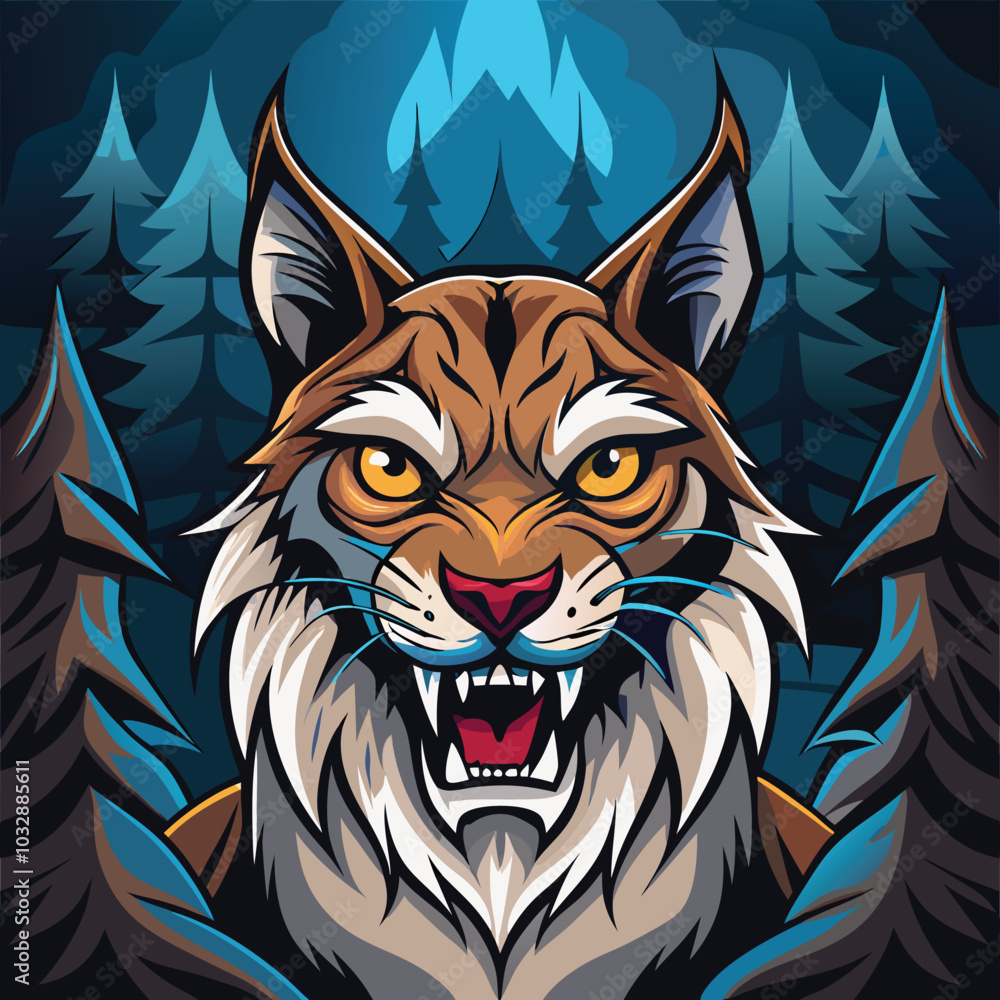 Fototapeta premium tiger head vector illustration