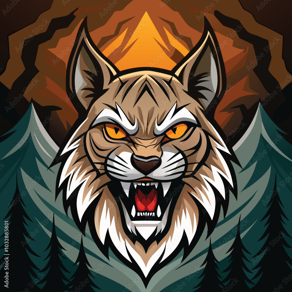 Obraz premium lion head vector illustration