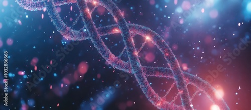 Abstract DNA Helix Concept for Genetic Research and Medical Innovation