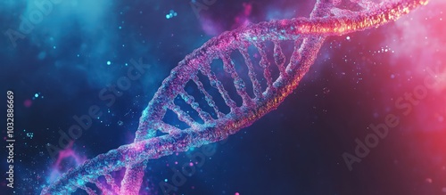 Abstract DNA Helix Concept for Genetic Research and Medical Innovation