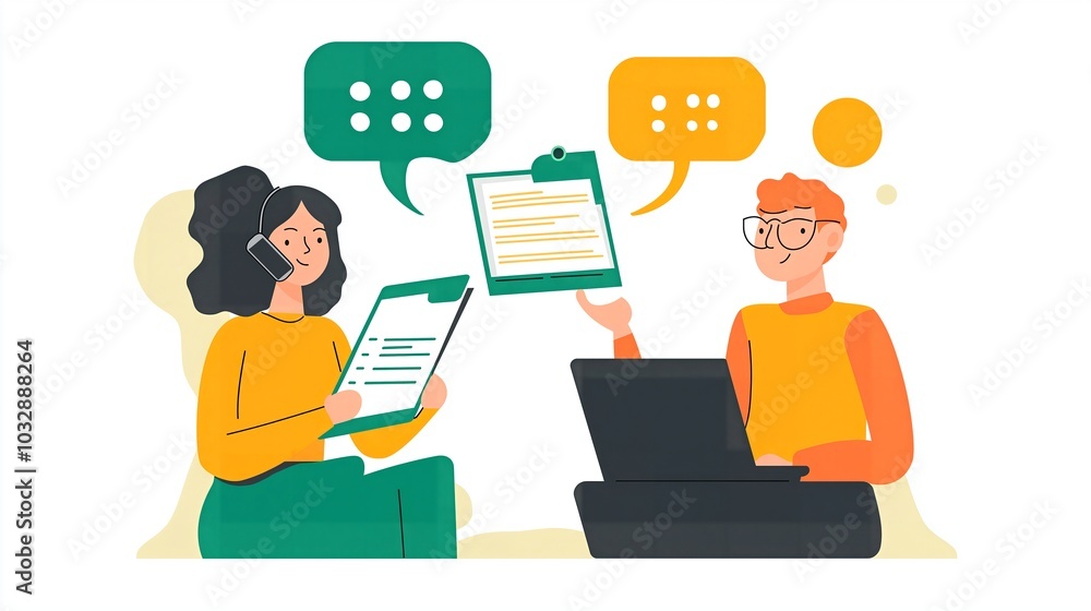 business people and laptops. flat design illustration. business people and laptops. flat design illustration.