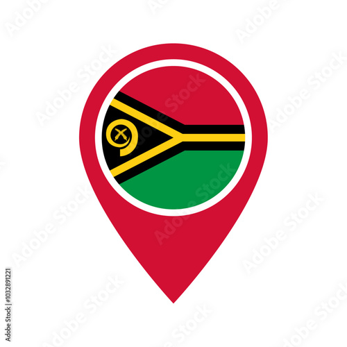 Vanuatu flag location icon Free Download Vanuatu flag location icon - GFXLoad