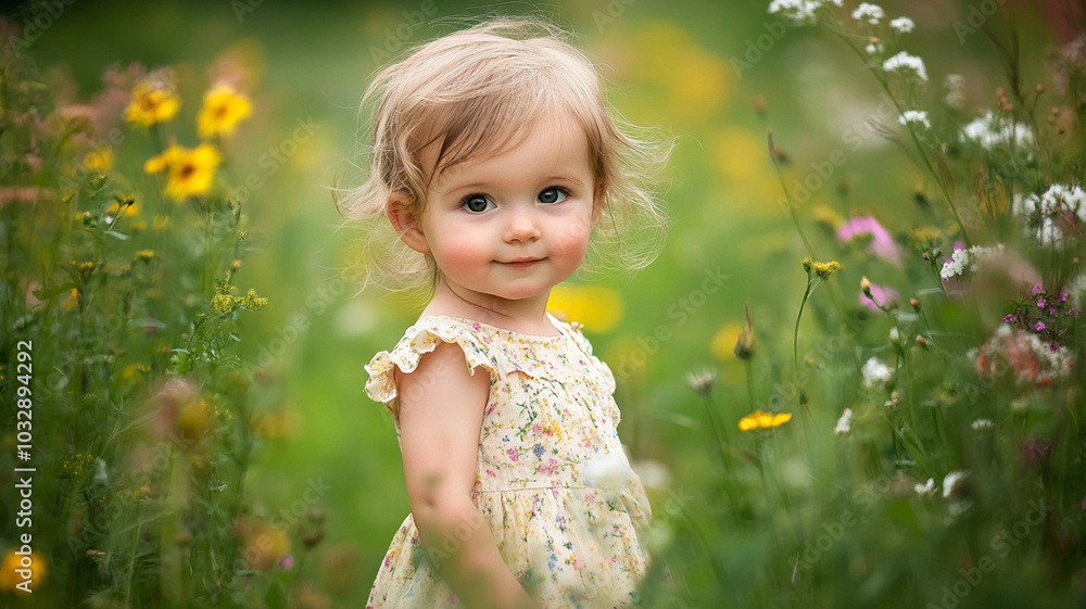 little girl in the field little girl in the field