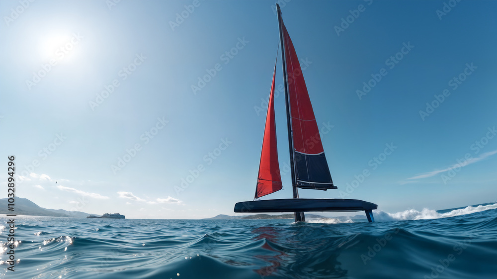 Naklejka premium Catamaran Race Yacht