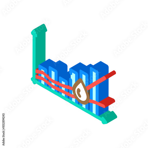 demand oil industry isometric icon vector. demand oil industry sign. isolated symbol illustration