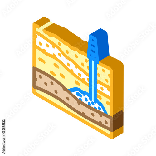 shale gas oil industry isometric icon vector. shale gas oil industry sign. isolated symbol illustration