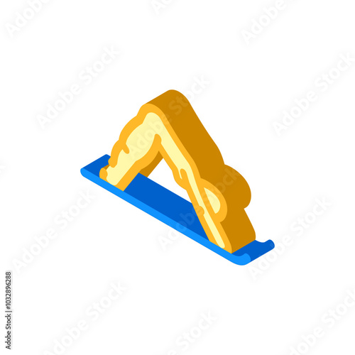 downward facing dog adho mukha svanasana isometric icon vector. downward facing dog adho mukha svanasana sign. isolated symbol illustration