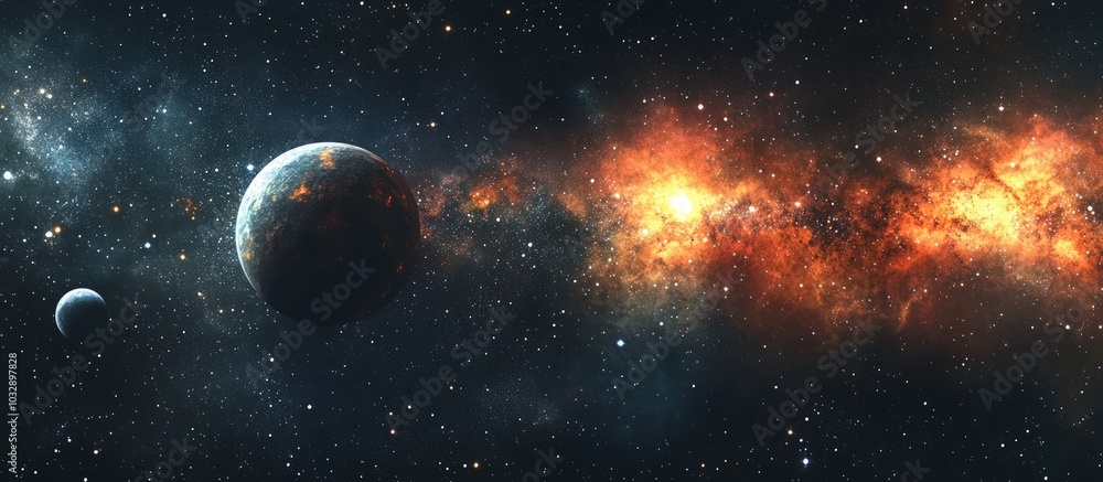 Astronomy backdrop featuring stars and space exploration Astronomy backdrop featuring stars and space exploration
