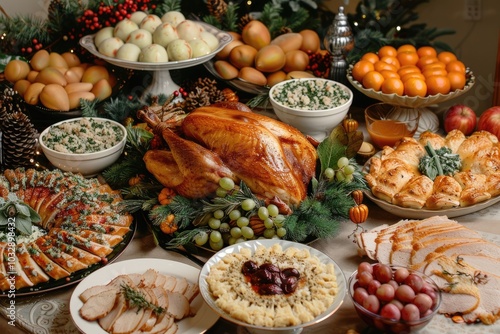 Joyful feast: topic for Happy Thanksgiving, celebration of gratitude family, friends, marked by bountiful meal, heartfelt thanks, cherished traditions, reflecting spirit of togetherness, appreciation.