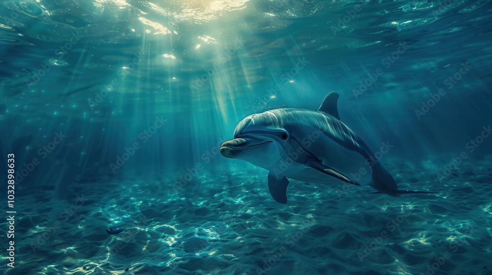 Naklejka premium dolphin in the sea 