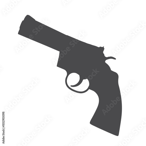 Colt Python Revolver silhouette illustration