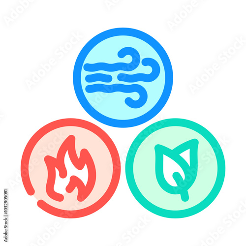 doshas ayurveda color icon vector. doshas ayurveda sign. isolated symbol illustration