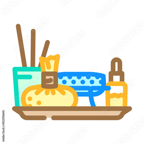 oil therapy ayurveda color icon vector. oil therapy ayurveda sign. isolated symbol illustration